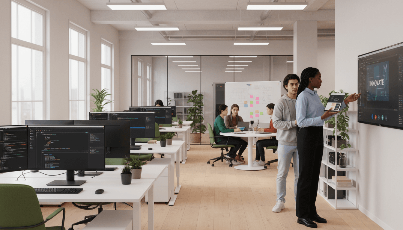 IT consulting team collaborating on solutions